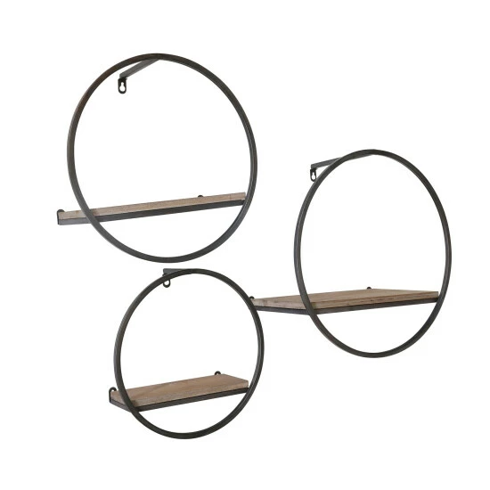 Wholesale ๐ฅฐ Sagebrook Home Set Of 3 Wood, Metal Wall Shelves 8"H - 15.75" X 15.75" X 8.0" โญ 4 Wholesale ๐ฅฐ Sagebrook Home Set Of 3 Wood, Metal Wall Shelves 8"H - 15.75" X 15.75" X 8.0" โญ - Image 2