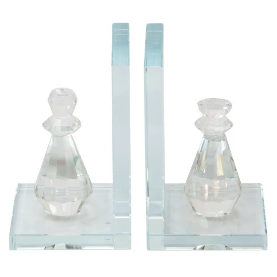 Outlet ๐ Sagebrook Home Set Of 2 Crystal Chess Piece Bookends, Clear 7"H - 4.0" X 4.0" X 7.0" โญ 5 Outlet ๐ Sagebrook Home Set Of 2 Crystal Chess Piece Bookends, Clear 7"H - 4.0" X 4.0" X 7.0" โญ - Image 3