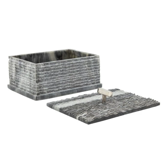 Discount π Sagebrook Home Marble 7x3 Box With Silver Knob, Gray 3.0"H - 7.0" X 5.0" X 3.0" π 5 Discount π Sagebrook Home Marble 7x3 Box With Silver Knob, Gray 3.0"H - 7.0" X 5.0" X 3.0" π - Image 3