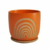 Outlet 🔥 Sagebrook Home Ceramic 8" Arch Planter With Saucer, Orange 7"H - 8.0" X 8.0" X 7.0" 😍 -Sagebrook Home Online Shop unnamed file 1095