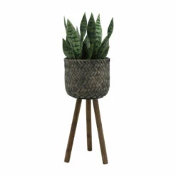 Promo 👏 Sagebrook Home Set Of 2 Bamboo Planters On Stands 23.0"H - 11.5" X 11.5" X 23.0" ⌛ -Sagebrook Home Online Shop unnamed file 1110