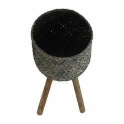 Promo 👏 Sagebrook Home Set Of 2 Bamboo Planters On Stands 23.0"H - 11.5" X 11.5" X 23.0" ⌛ -Sagebrook Home Online Shop unnamed file 1111