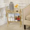 Wholesale ❤️ Sagebrook Home Gold Accent Table, Mirror With Magazine 23.25"H - 18.0" X 12.0" X 23.25" 😀