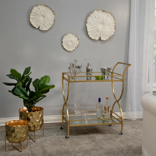 Flash Sale ๐ Sagebrook Home Set Of 2 Metal 12, 15" ๐จ Hammered Planter, Gold 15"H - 12.0" X 12.0" X 15.0" ๐ 3 Flash Sale ๐ Sagebrook Home Set Of 2 Metal 12, 15" ๐จ Hammered Planter, Gold 15"H - 12.0" X 12.0" X 15.0" ๐