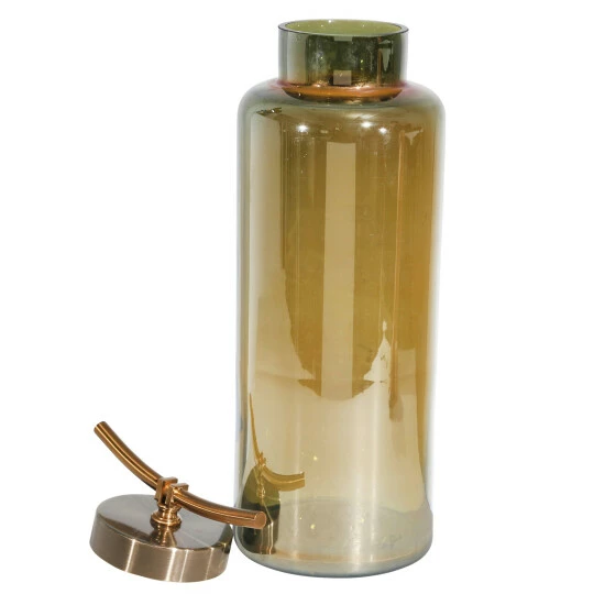 Best reviews of 😍 Sagebrook Home Glass 17" Vase With Metal Lid,gold Chrome 16.54"H - 7.09" X 5.71" X 16.54" 👏 5 Best reviews of 😍 Sagebrook Home Glass 17" Vase With Metal Lid,gold Chrome 16.54"H - 7.09" X 5.71" X 16.54" 👏 - Image 3