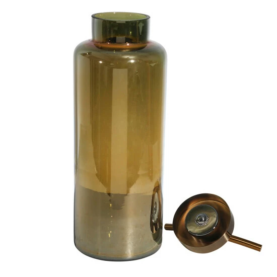 Best reviews of 😍 Sagebrook Home Glass 17" Vase With Metal Lid,gold Chrome 16.54"H - 7.09" X 5.71" X 16.54" 👏 7 Best reviews of 😍 Sagebrook Home Glass 17" Vase With Metal Lid,gold Chrome 16.54"H - 7.09" X 5.71" X 16.54" 👏 - Image 5