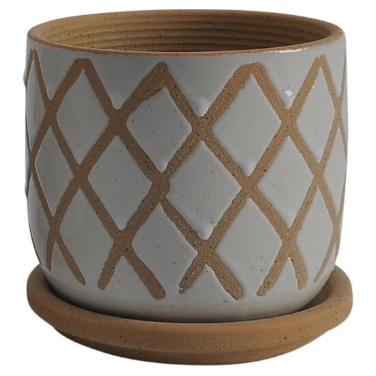 New ๐งจ Sagebrook Home Set Of 2 5, 6" Cross Planter With Saucer, White 5.75"H - 6.0" X 6.0" X 5.75" ๐ 5 New ๐งจ Sagebrook Home Set Of 2 5, 6" Cross Planter With Saucer, White 5.75"H - 6.0" X 6.0" X 5.75" ๐ - Image 3