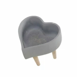 Best Pirce ⭐ Sagebrook Home Ceramic 9" Heart Planter With Wooden Legs, Lt Gray 7"H - 9.0" X 9.0" X 7.0" 👏 -Sagebrook Home Online Shop unnamed file 1175