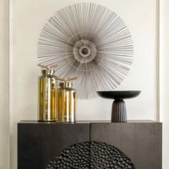 Wholesale โจ Sagebrook Home Glass 14" Vase With Metal Lid,gold Chrome 13.39"H - 7.09" X 5.71" X 13.39" ๐