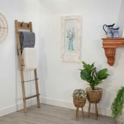 Flash Sale ✔️ Sagebrook Home Wood , Metal 76" Ladder, Brown 76"H - 21.0" X 5.0" X 76.0" 👍 -Sagebrook Home Online Shop unnamed file 1202