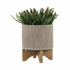 Cheap 🎉 Sagebrook Home Set Of 2 5, 8" Mesh Planter With Stand, Tan 10.5"H - 7.75" X 7.75" X 10.5" 🧨 -Sagebrook Home Online Shop unnamed file 1213