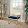 Wholesale 🎁 Sagebrook Home Navy, Gold Velveteen Bench With Handles 21.0"H ⌛ -Sagebrook Home Online Shop unnamed file 1217