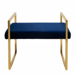 Wholesale 🎁 Sagebrook Home Navy, Gold Velveteen Bench With Handles 21.0"H ⌛ -Sagebrook Home Online Shop unnamed file 1220