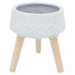 Best Pirce ⌛ Sagebrook Home Set Of 2 11, 15" Terrazzo Planter With Wood Legs, Gray 8"H - 15.0" X 15.0" X 8.0" 🔔 -Sagebrook Home Online Shop unnamed file 1224