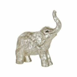 Budget 😀 Sagebrook Home 8" Elephant Figurine , Silver 8"H - 7.0" X 3.0" X 8.0" 🎁