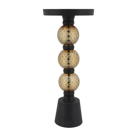 Promo ๐ฅฐ Sagebrook Home Metal, 23"h Orb Side Table, Mirror Top, Gld, Blk 23.0"H - 10.0" X 10.0" X 23.0" ๐ 5 Promo ๐ฅฐ Sagebrook Home Metal, 23"h Orb Side Table, Mirror Top, Gld, Blk 23.0"H - 10.0" X 10.0" X 23.0" ๐ - Image 3