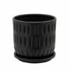 Top 10 😉 Sagebrook Home 6" Textured Planter With Saucer, Matte Black 6"H - 6.0" X 6.0" X 6.0" 😀 -Sagebrook Home Online Shop unnamed file 1273