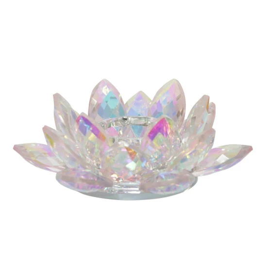 Buy 🥰 Sagebrook Home Blush Crystal Lotus Votive Holder 6" 2"H - 6.0" X 6.0" X 2.0" 🎁 5 Buy 🥰 Sagebrook Home Blush Crystal Lotus Votive Holder 6" 2"H - 6.0" X 6.0" X 2.0" 🎁 - Image 3