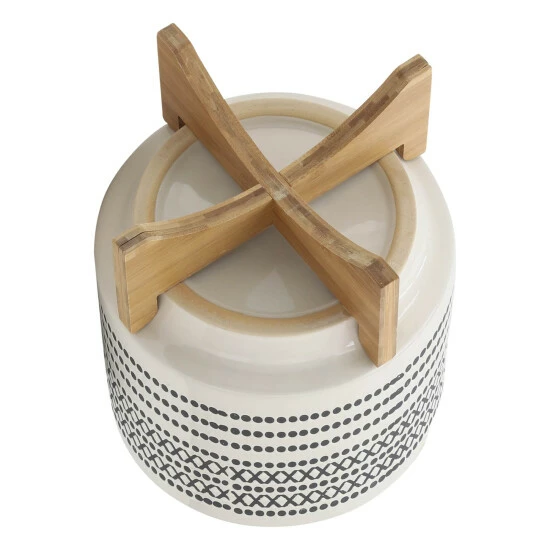 Outlet π Sagebrook Home 10" Aztec Planter With Wood Stand, Gray 12.0"H - 10.0" X 10.0" X 12.0" π₯° 7 Outlet π Sagebrook Home 10" Aztec Planter With Wood Stand, Gray 12.0"H - 10.0" X 10.0" X 12.0" π₯° - Image 5