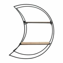 Budget 🥰 Sagebrook Home Metal, 26"h Crescent Folding Wall Shelf, Black, Br 26.0"H - 20.0" X 5.0" X 26.0" 💯 -Sagebrook Home Online Shop unnamed file 1335