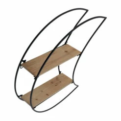 Budget 🥰 Sagebrook Home Metal, 26"h Crescent Folding Wall Shelf, Black, Br 26.0"H - 20.0" X 5.0" X 26.0" 💯 -Sagebrook Home Online Shop unnamed file 1337
