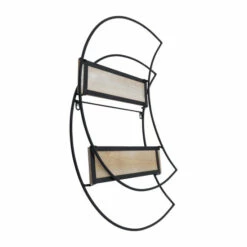 Budget 🥰 Sagebrook Home Metal, 26"h Crescent Folding Wall Shelf, Black, Br 26.0"H - 20.0" X 5.0" X 26.0" 💯 -Sagebrook Home Online Shop unnamed file 1338