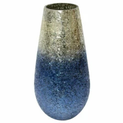 Flash Sale 🎉 Sagebrook Home 12" Crackled Vase, Silver Blue Ombre 12"H 🎁