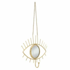 Coupon 👏 Sagebrook Home Metal, 14"l Eye Wall Deco With Mirror, Gold 10.0"H - 6.0" X 1.5" X 10.0" 🤩 -Sagebrook Home Online Shop unnamed file 1352