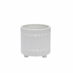 Discount 😍 Sagebrook Home Set Of 2 Ceramic Fluted Planter With Feet 6, 8", White 8"H - 8.0" X 8.0" X 8.0" ❤️ -Sagebrook Home Online Shop unnamed file 1377