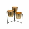 Brand new 👏 Sagebrook Home Metal 20" Set Of 3 🔨 Hammered Planters With Stand, Gold 20"H - 20.0" X 20.0" X 20.0" 💯 -Sagebrook Home Online Shop unnamed file 1392