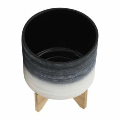 Coupon 😍 Sagebrook Home Ceramic 10" Planter On Wooden Stand, Gray 12.0"H - 10.0" X 10.0" X 12.0" 💯 -Sagebrook Home Online Shop unnamed file 1404