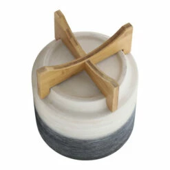 Coupon 😍 Sagebrook Home Ceramic 10" Planter On Wooden Stand, Gray 12.0"H - 10.0" X 10.0" X 12.0" 💯 -Sagebrook Home Online Shop unnamed file 1405