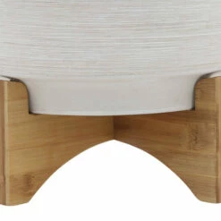 Coupon 😍 Sagebrook Home Ceramic 10" Planter On Wooden Stand, Gray 12.0"H - 10.0" X 10.0" X 12.0" 💯 -Sagebrook Home Online Shop unnamed file 1407