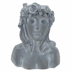 Coupon 🎁 Sagebrook Home Resin, 19" Lady With Roses, Gray 19.0"H 🔔 -Sagebrook Home Online Shop unnamed file 1412