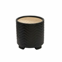 Buy 🎉 Sagebrook Home Set Of 2 Ceramic 6, 8" Chevron Footed Planter, Black 8"H - 7.75" X 7.75" X 8.0" 🔥 -Sagebrook Home Online Shop unnamed file 1443