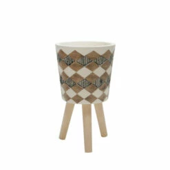 Top 10 🎉 Sagebrook Home Set Of 2 10, 12" Diamond Planter With Wood Legs, Brown(kd) 21"H - 12.0" X 12.0" X 21.0" 🎁 -Sagebrook Home Online Shop unnamed file 145