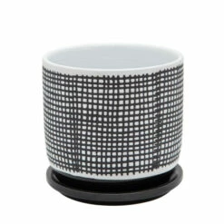 Discount 🌟 Sagebrook Home 6" Mesh Design Planter W/ Saucer, Gray 🔥