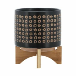 Best Sale ⭐ Sagebrook Home Ceramic 8" Planter On Stand, Brown 9.25"H - 7.75" X 7.75" X 9.25" 👍 -Sagebrook Home Online Shop unnamed file 1459