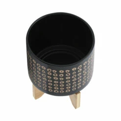 Best Sale ⭐ Sagebrook Home Ceramic 8" Planter On Stand, Brown 9.25"H - 7.75" X 7.75" X 9.25" 👍 -Sagebrook Home Online Shop unnamed file 1461