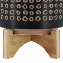 Best Sale ⭐ Sagebrook Home Ceramic 8" Planter On Stand, Brown 9.25"H - 7.75" X 7.75" X 9.25" 👍 -Sagebrook Home Online Shop unnamed file 1464