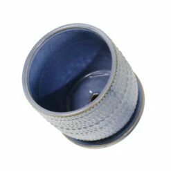 Brand new 😀 Sagebrook Home Ceramic 5" Textured Planter With Saucer, Blue 5"H - 5.0" X 5.0" X 5.0" 🤩 -Sagebrook Home Online Shop unnamed file 1470