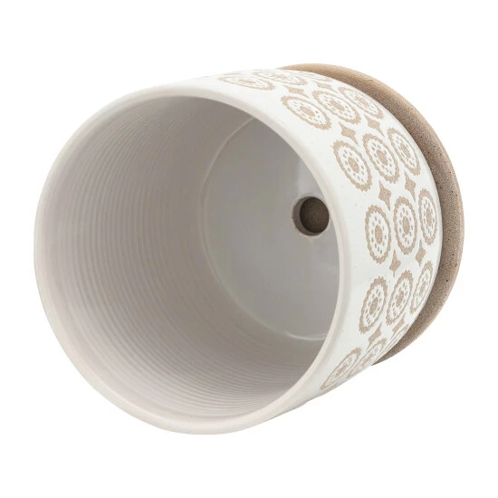 Best Sale 🤩 Sagebrook Home Set Of 2 5, 6" Circles Planter With Saucer, Beige - 6.0" X 6.0" X 6.0" 🥰 9 Best Sale 🤩 Sagebrook Home Set Of 2 5, 6" Circles Planter With Saucer, Beige - 6.0" X 6.0" X 6.0" 🥰 - Image 7