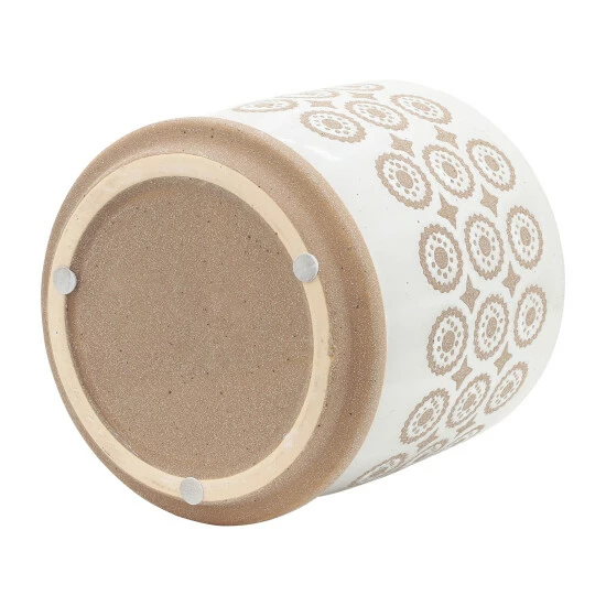 Best Sale 🤩 Sagebrook Home Set Of 2 5, 6" Circles Planter With Saucer, Beige - 6.0" X 6.0" X 6.0" 🥰 10 Best Sale 🤩 Sagebrook Home Set Of 2 5, 6" Circles Planter With Saucer, Beige - 6.0" X 6.0" X 6.0" 🥰 - Image 8