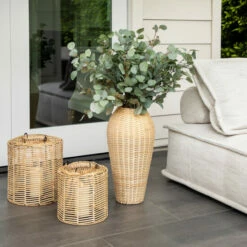 Budget โจ Sagebrook Home Wicker, 21"h Decorative Vase, Natural 21.0"H ๐