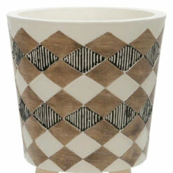 Top 10 🎉 Sagebrook Home Set Of 2 10, 12" Diamond Planter With Wood Legs, Brown(kd) 21"H - 12.0" X 12.0" X 21.0" 🎁 -Sagebrook Home Online Shop unnamed file 149