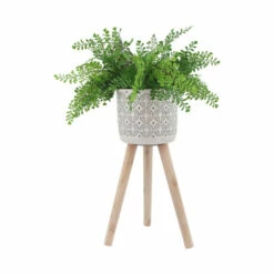 Promo 👍 Sagebrook Home Set Of 2 Ceramic, 8, 10" Circles Planter 3 Legs, Cream 22.0"H - 10.0" X 10.0" X 22.0" 🎁 -Sagebrook Home Online Shop unnamed file 1518
