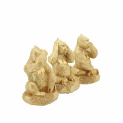 Best Pirce 👏 Sagebrook Home Resin, Set Of 3 Hear, Speak, See No Evil Gorillas, Gold 6"H - 4.0" X 4.0" X 6.0" 🔔 -Sagebrook Home Online Shop unnamed file 1557