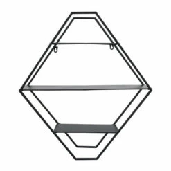 Buy 😉 Sagebrook Home Metal, 24"h Diamond Folding Wall Shelf, Black 24.0"H - 22.0" X 5.0" X 24.0" 🔔 -Sagebrook Home Online Shop unnamed file 1561