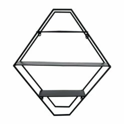 Buy 😉 Sagebrook Home Metal, 24"h Diamond Folding Wall Shelf, Black 24.0"H - 22.0" X 5.0" X 24.0" 🔔 -Sagebrook Home Online Shop unnamed file 1563