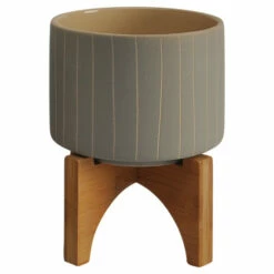 Top 10 ⌛ Sagebrook Home Ceramic Set Of 2 5, 8" Stripes Planter With Stand, Tan 11.0"H - 8.0" X 8.0" X 11.0" 😉 -Sagebrook Home Online Shop unnamed file 1582